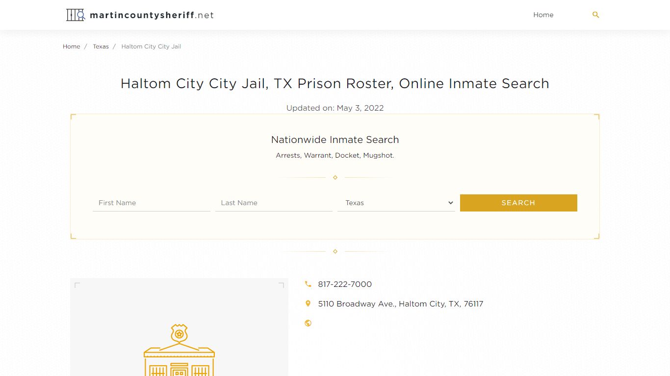 Haltom City City Jail, TX Prison Roster, Online Inmate Search