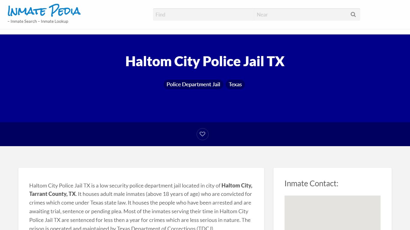 Haltom City Police Jail TX – Inmate Pedia – Inmate Search ...